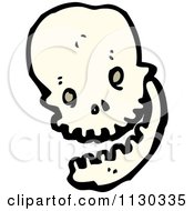 Cartoon Of A Skull 7 Royalty Free Vector Clipart