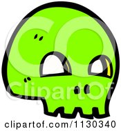 Poster, Art Print Of Green Skull 4