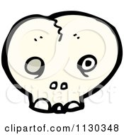 Cartoon Of A Cracked Skull Royalty Free Vector Clipart