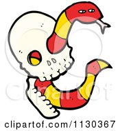 Poster, Art Print Of Skull With A Snake 1