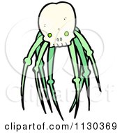 Cartoon Of A Skull With Creepy Legs 2 Royalty Free Vector Clipart