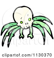 Cartoon Of A Skull With Creepy Legs 3 Royalty Free Vector Clipart