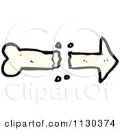 Cartoon Of A Broken Bone Arrow 2 Royalty Free Vector Clipart by lineartestpilot
