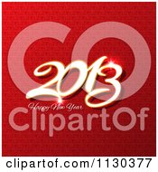 Clipart Of A Happy New Year 2013 Greeting Over Red Royalty Free Vector Illustration