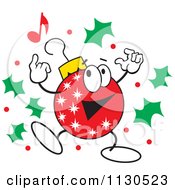 Poster, Art Print Of Christmas Ornament Character Dancing With Holly