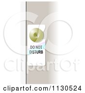 Cartoon Of A Do Not Disturb Tag On A Door 1 Royalty Free Clipart