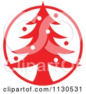 Poster, Art Print Of Round Red Christmas Tree Avatar