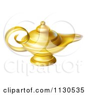 Poster, Art Print Of Gold Genie Oil Lamp