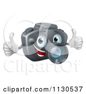Poster, Art Print Of Happy Dslr Camera Mascot Holding Two Thumbs Up