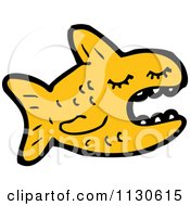 Cartoon Of A Gold Fish 1 Royalty Free Vector Clipart