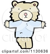 Cartoon Of A Bear Wearing A Blue Sweater Royalty Free Vector Clipart