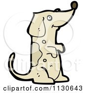 Cartoon Of A Begging Dog 2 Royalty Free Vector Clipart by lineartestpilot