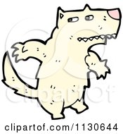Cartoon Of A Wolf Walking Upright 1 Royalty Free Vector Clipart by lineartestpilot