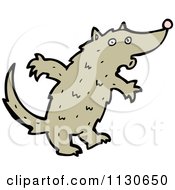 Cartoon Of A Howling Wolf 1 Royalty Free Vector Clipart