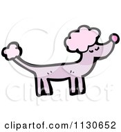Cartoon Of A Purple Poodle 3 Royalty Free Vector Clipart