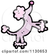Cartoon Of A Purple Poodle 4 Royalty Free Vector Clipart
