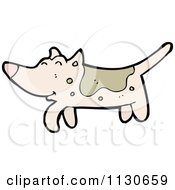 Cartoon Of A Walking Dog 2 Royalty Free Vector Clipart