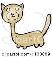 Cartoon Of A Brown Cat Royalty Free Vector Clipart