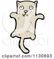 Cartoon Of A Jumping Cat 3 Royalty Free Vector Clipart