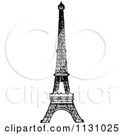 Retro Vintage Black And White Eiffel Tower
