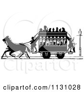 Retro Vintage Silhouetted Stage Coach And Passengers 2