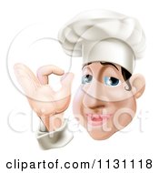 Cartoon Of A Chubby Chef Gesturing Ok Royalty Free Vector Clipart