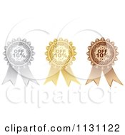 Poster, Art Print Of Silver Gold And Bronze Ten Percent Off Retail Sale Ribbons