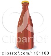 Clipart Of A Red Beer Bottle 1 Royalty Free Vector Illustration