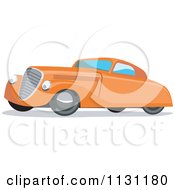 Retro Vintage Orange Car