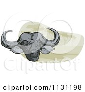 Poster, Art Print Of African Cape Buffalo Head Over A Scene Of Trees