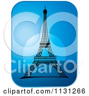Clipart Of An Eiffel Tower Icon 1 Royalty Free Vector Illustration