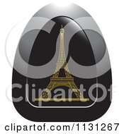 Clipart Of An Eiffel Tower Icon 2 Royalty Free Vector Illustration
