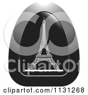 Clipart Of An Eiffel Tower Icon 3 Royalty Free Vector Illustration