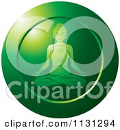 Clipart Of A Yoga Woman Meditating Icon 1 Royalty Free Vector Illustration by Lal Perera