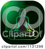 Clipart Of A Yoga Woman Meditating Icon 2 Royalty Free Vector Illustration by Lal Perera