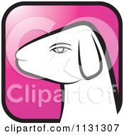 Clipart Of A Ram Goat Head Icon 4 Royalty Free Vector Illustration