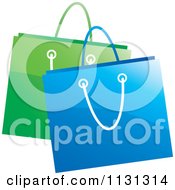 Green And Blue Shopping Bags