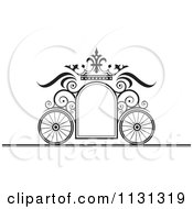 Black And White Ornate Wedding Carriage Frame