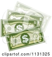 Clipart Of Cash Money Royalty Free Vector Illustration by Lal Perera