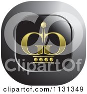 Clipart Of A Crown G Icon Royalty Free Vector Illustration