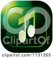 Clipart Of A Green Music Note Icon Royalty Free Vector Illustration