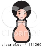 Clipart Of A Womans Face Over A Bottle Royalty Free Vector Illustration by Lal Perera