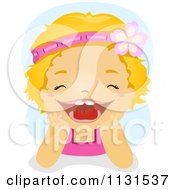 Poster, Art Print Of Happy Girl With Only Two Teeth