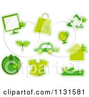 Poster, Art Print Of Green Ecology Icons