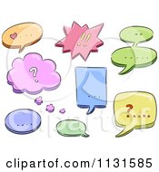 Poster, Art Print Of Colorful Speech Balloons And Punctuation