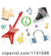 Poster, Art Print Of Rock And Roll Design Elements