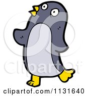 Cartoon Of A Penguin Royalty Free Vector Clipart by lineartestpilot