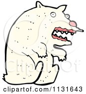 Cartoon Of A White Polar Bear 3 Royalty Free Vector Clipart