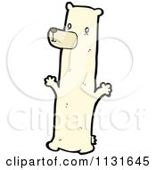 Cartoon Of A Skinny Polar Bear 1 Royalty Free Vector Clipart
