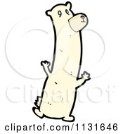 Cartoon Of A Skinny Polar Bear 2 Royalty Free Vector Clipart